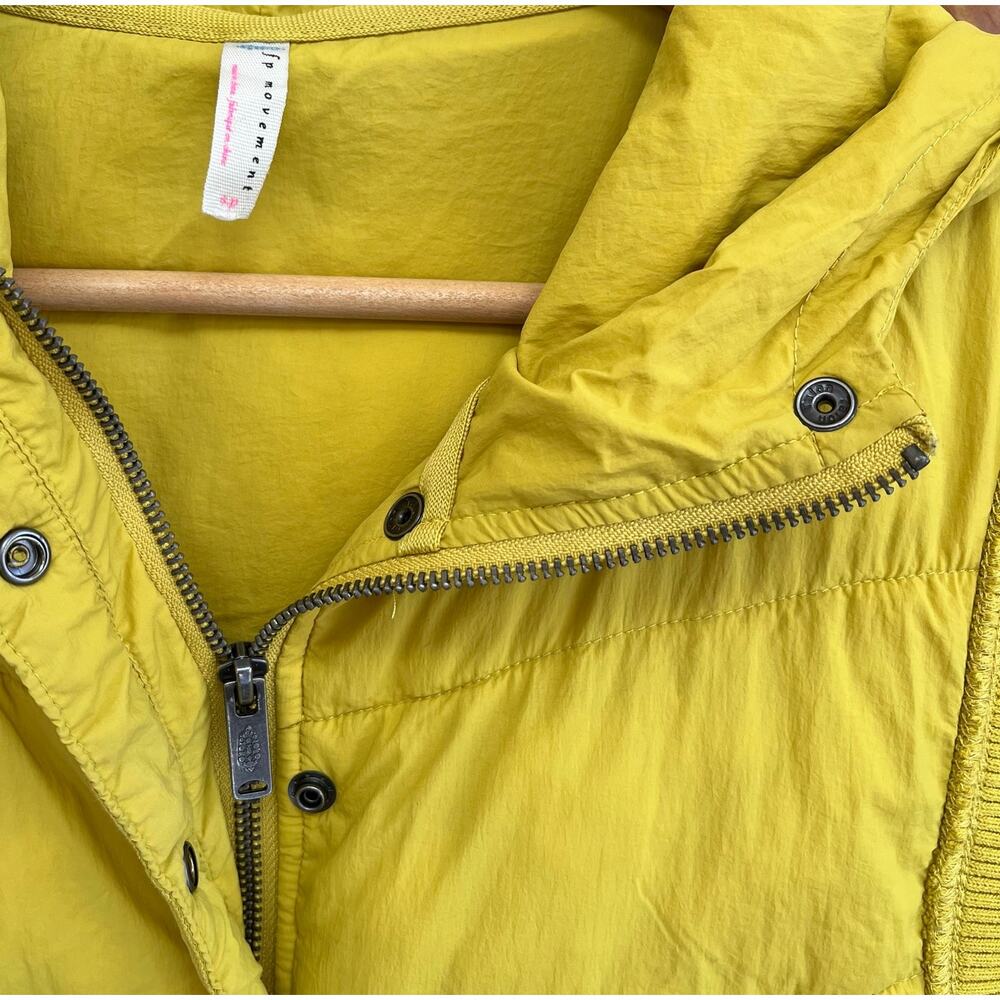 Free People Movement Nature Seeker Puffer Vest Hood Yellow - Picture 6 of 6